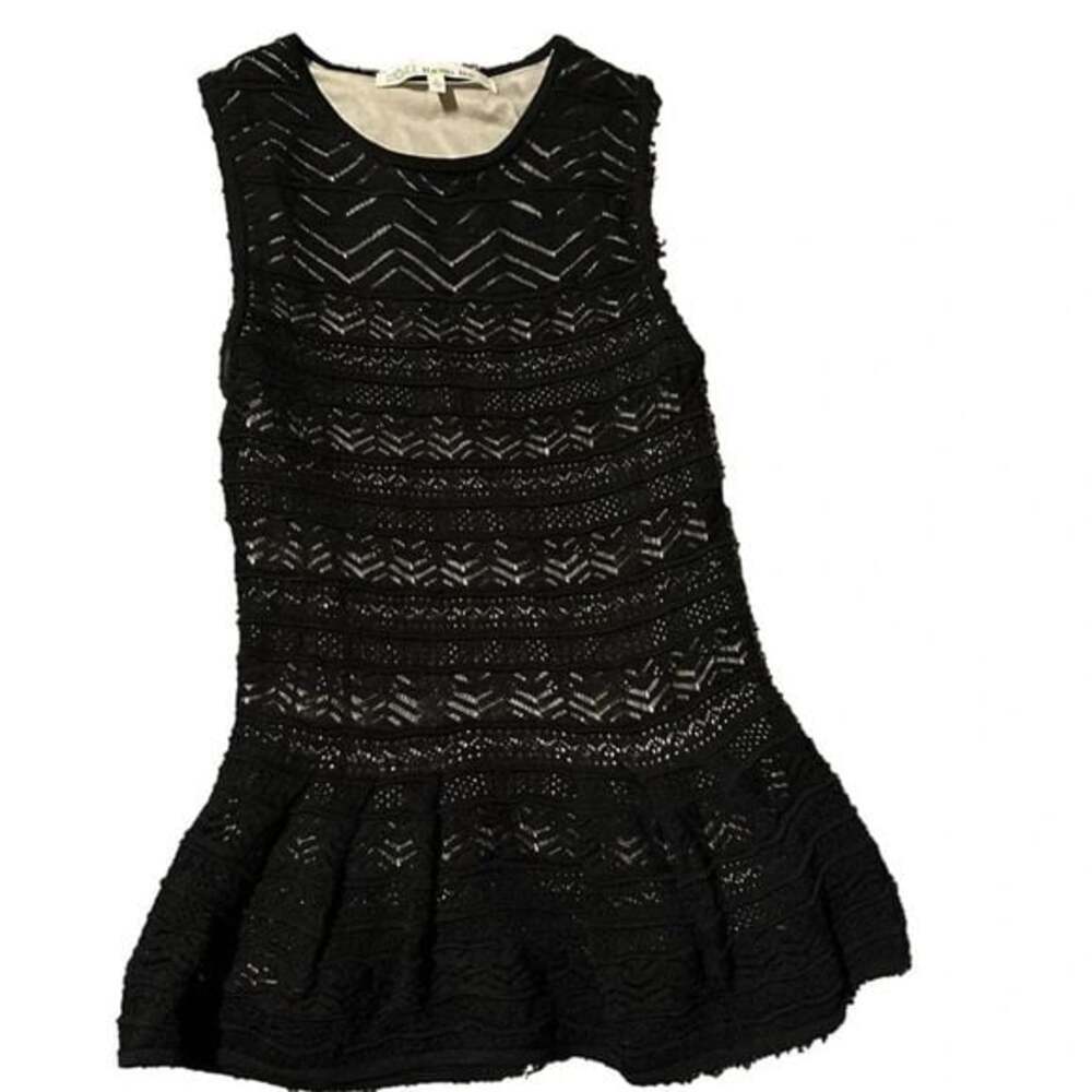 RACHEL Rachel Roy Black Knit Tank Top Size S